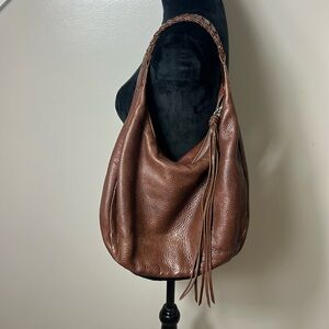 Banana Republic Brown Zip Hobo leather Shoulder Bag Women’s
